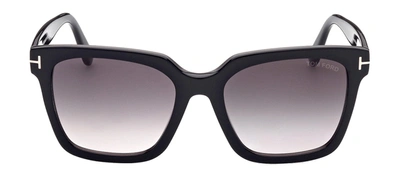 Shop Tom Ford Selby W Ft0952 01b Square Sunglasses In Grey