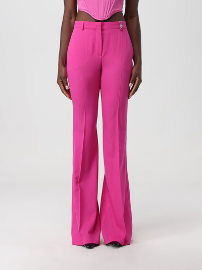 Shop Versace Pants  Woman Color Fuchsia