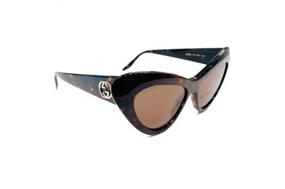 Pre-owned Gucci Cat Eye Sunglasses Tortise (gg0895s-002-54)