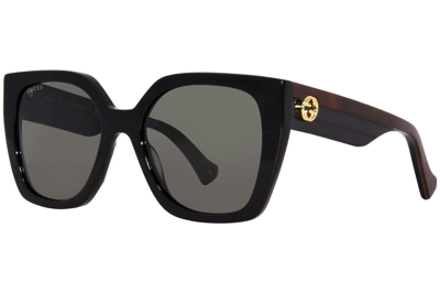 Pre-owned Gucci Oversized Sunglasses Gold (gg1300s-001-55)