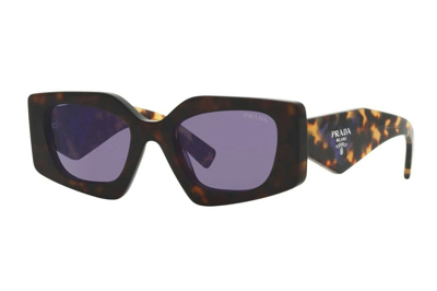 Pre-owned Prada Rectangle Sunglasses Brown (pr15ys-2au05q-51)