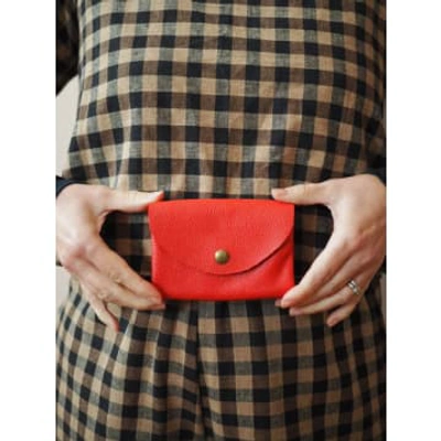 Shop Roake Studio 'penny' Purse In Red Leather