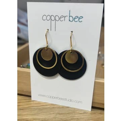 Shop Copper Bee Jewellery Copper Bee All The Circles Earrings In Metallic