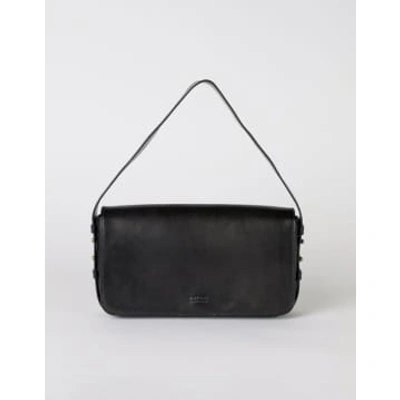 Shop O My Bag Gina Black Classic Leather Baguette Bag