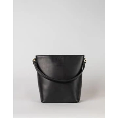 Shop O My Bag Bobbi Black Maxi Classic Leather Bucket Bag