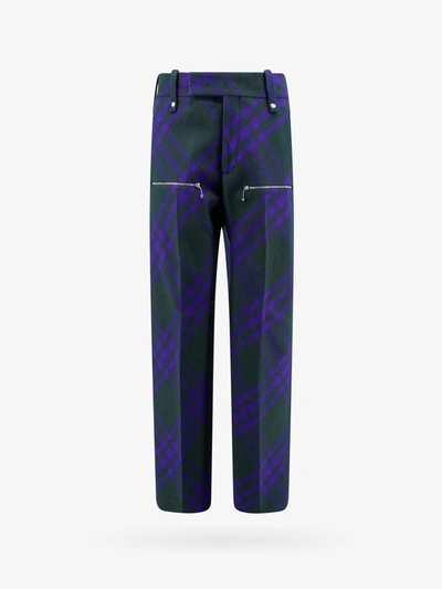 Burberry Check-pattern Wool Trousers In Multicolor