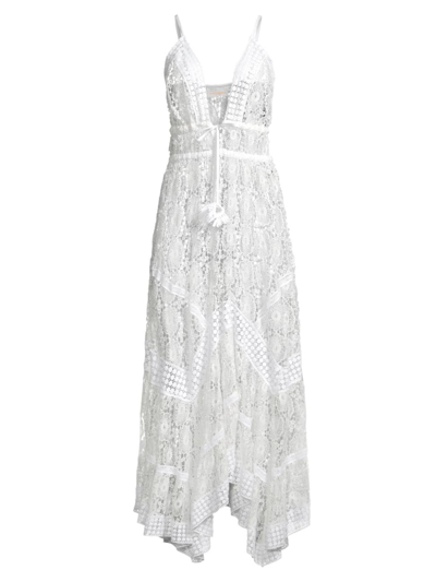 Shop Ramy Brook Women's Austyn Sheer Lace Maxi Dress In White Lace
