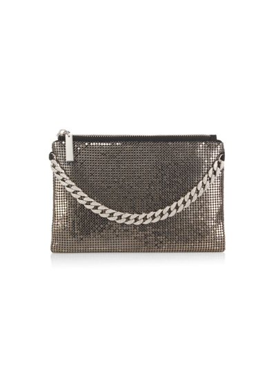 Shop Whiting & Davis Women's Zia Chainmail Top Handle Bag In Gunmetal