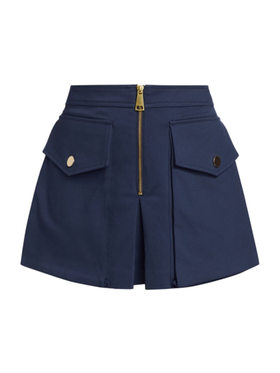 Shop Ramy Brook Women's Maryam Cotton-blend Miniskirt In Navy