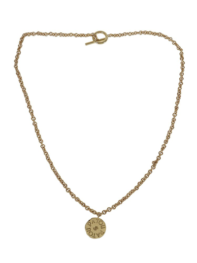 Shop Patou Logo Engraved Necklace In Gold