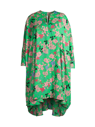 Shop Baacal, Plus Size Women's Maxi Trapunto Kaftan Dress In Green