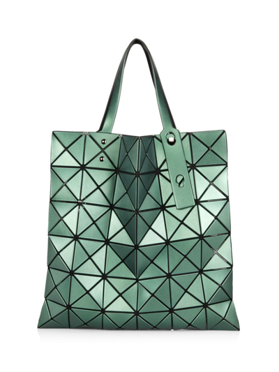 Shop Bao Bao Issey Miyake Women's Lucent Metallic Tote Bag In Dark Green
