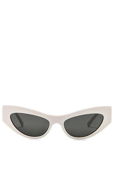 Shop Dolce & Gabbana Cat Eye Sunglasses In White