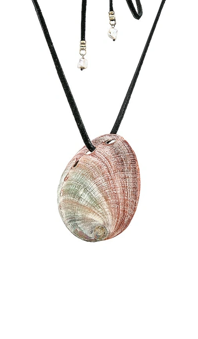Shop Child Of Wild Okeanã³s Abalone Necklace In Black