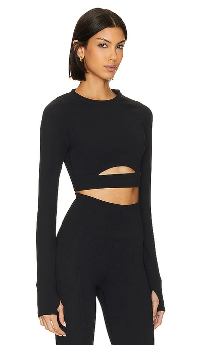Beach Riot Francine Top In Black Waffle