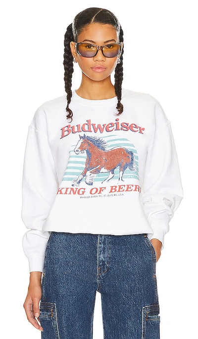 Shop Junk Food Budweiser Clydesdale Sweater In White