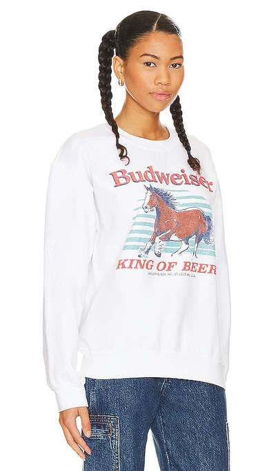 Shop Junk Food Budweiser Clydesdale Sweater In White