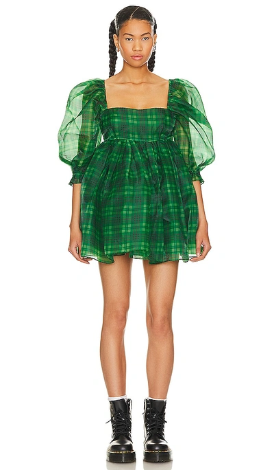 Shop Selkie The Puff Dress In Beth Plaid