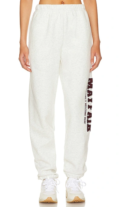 Shop The Mayfair Group Mayfair Everyone's Welcome Here Sweatpants In Grey