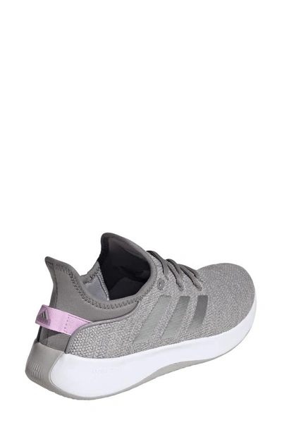 Shop Adidas Originals Cloadfoam Pure Running Shoe In Grey/ Silver Met./ Lilac