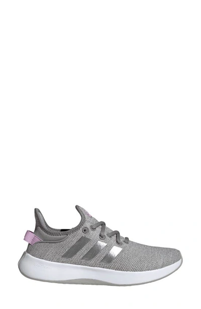 Adidas Originals Cloadfoam Pure Running Shoe In Grey/ Silver Met./ Lilac