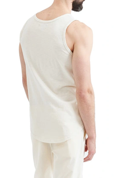Goodlife Sunfaded Slub Scallop Tank Top In Seed