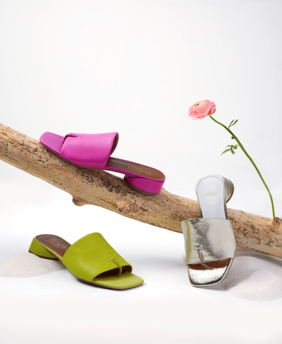 Franco Sarto Loran Sandal In Gold Raffia Fabric