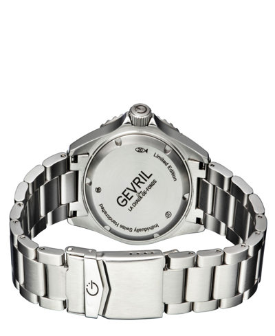 Gevril Men's Wallstreet Silver-tone Stainless Steel Watch 43mm In Silver