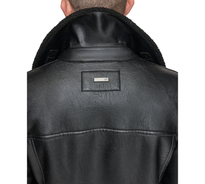 Marc New York Men's Condore Faux-shearling Top Coat In Black