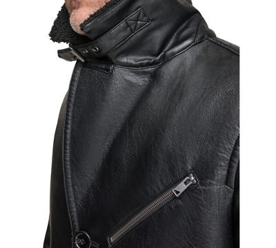 Marc New York Men's Condore Faux-shearling Top Coat In Black