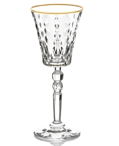 Lorren Home Trends Marilyn Gold-tone White Wine Goblets, Set Of 4 In Gold