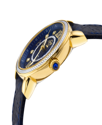 Gv2 By Gevril Women's Marsala Blue Leather Watch 37mm In Blue