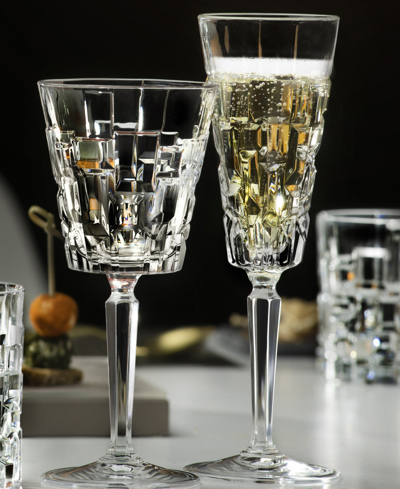 Lorren Home Trends Etna Set Of 6 Flute Goblets In Clear