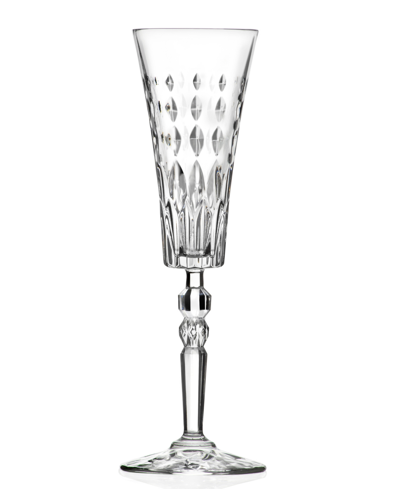 Lorren Home Trends Marilyn Set Of 6 Flutes In Clear