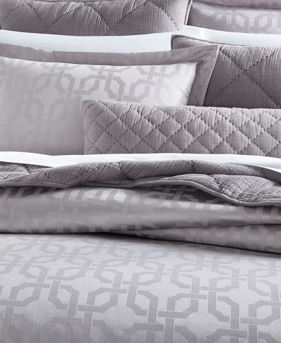 Hotel Collection Fresco Jacquard 525-thread Count Egyptian Cotton 3-pc. Duvet Cover Set, Full/queen, Exclusively At M In Fresh White