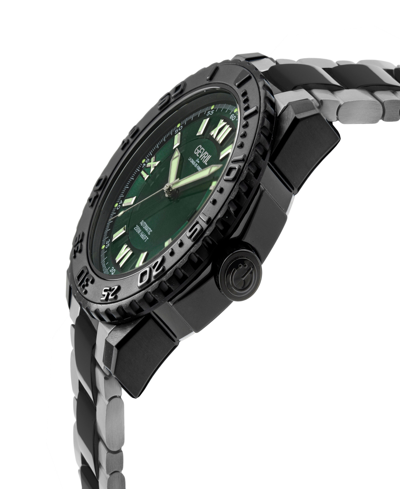 Shop Gevril Men's Seacloud Black Stainless Steel Watch 45mm