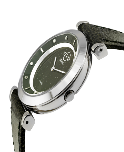 Gv2 By Gevril Women's Lombardy Black Leather Watch 36mm In Black
