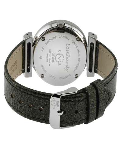 Shop Gv2 By Gevril Women's Lombardy Black Leather Watch 36mm
