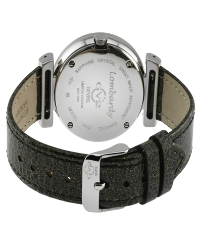 Gv2 By Gevril Women's Lombardy Black Leather Watch 36mm In Black