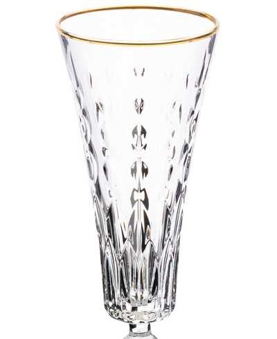 Lorren Home Trends Marilyn Gold-tone Flutes, Set Of 4 In Gold