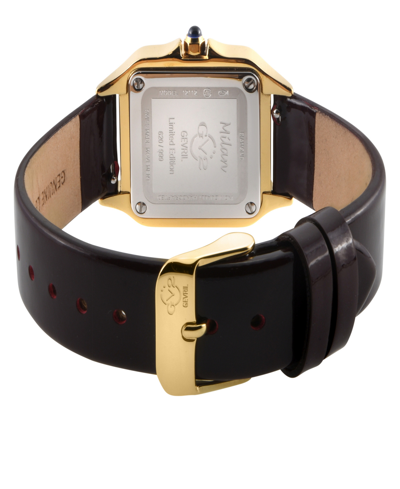 Gv2 By Gevril Women's Milan Brown Leather Watch 27.5mm In Brown