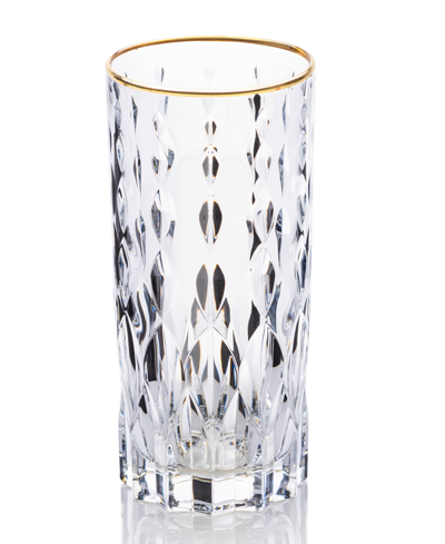 Shop Lorren Home Trends Marilyn Gold-tone High Ball Tumblers, Set Of 4