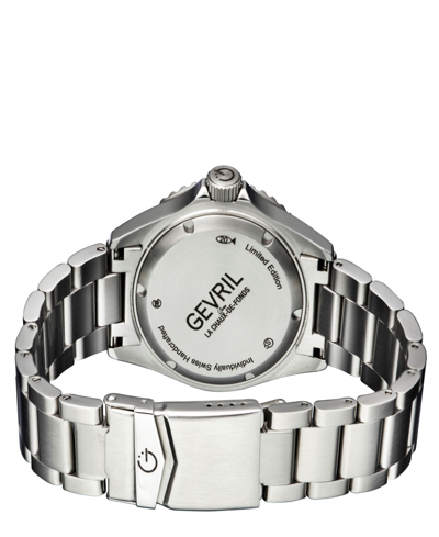 Shop Gevril Men's Wall Street Silver-tone Stainless Steel Watch 43mm