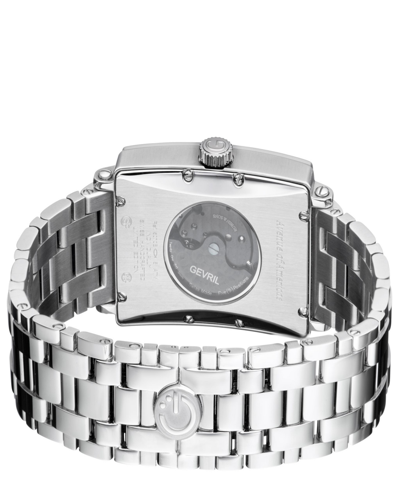 Shop Gevril Men's Avenue Of Americas Intravedere Silver-tone Stainless Steel Watch 44mm