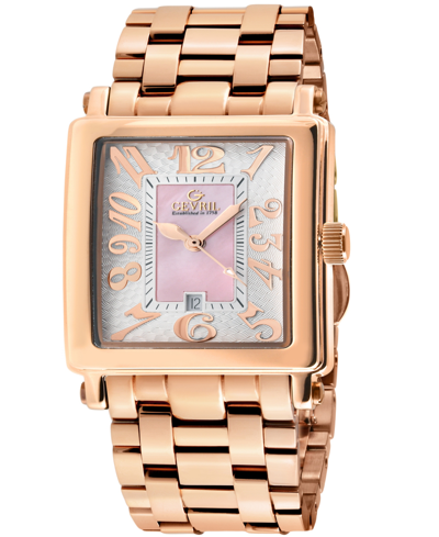 Shop Gevril Women's Avenue Of Americas Mini Rose Gold-tone Stainless Steel Watch 32mm