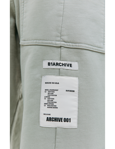 B1archive Wide Leg Sweatpant In Green