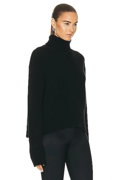 Shop Sprwmn Heavy Cashmere Turtleneck Sweater In Black