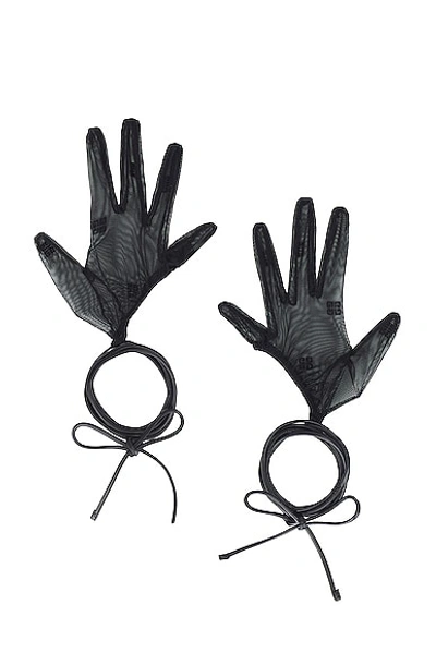 Shop Givenchy Leather Gloves In Black