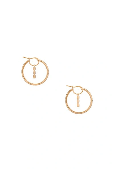 Shop Givenchy 4g Crystal Hoop Earrings In Rose Gold