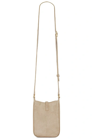 Shop Saint Laurent Mini Le 5 A 7 Mini Vertical Bag In Matt Gold